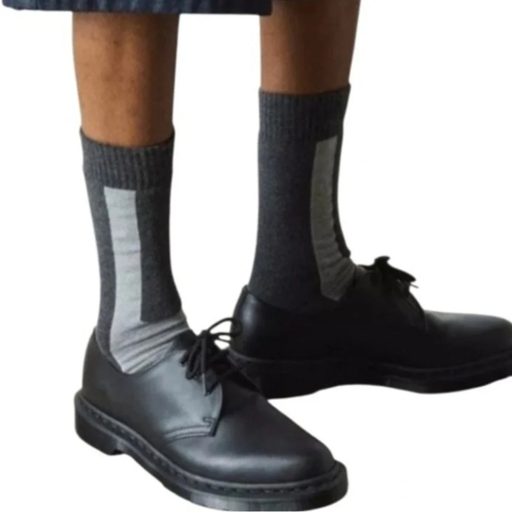 1 Pair of Dr Martens The Double Doc‎ Socks Size M/L Charcoal Cotton Blend